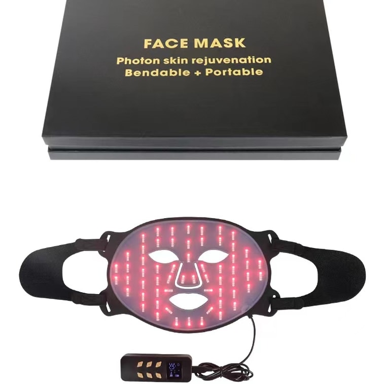 중국 KAKUSAN 새로운 실리콘 뷰티 마스크 광자 회춘 악기 분광계 여드름 회춘 미용 기기 블랙 1개 6