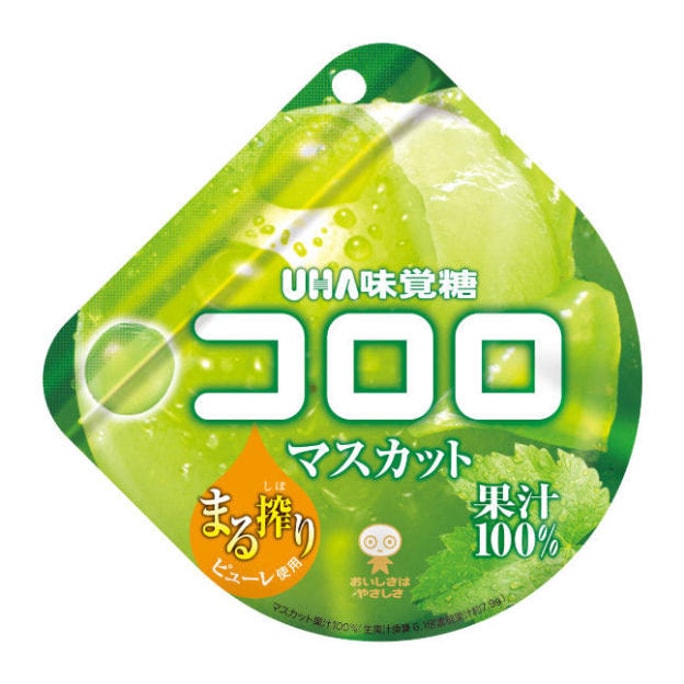 【日本直送品】UHA ユーハみかけキャンディー 天然フルーツグミ グリーングレープ味 48g
