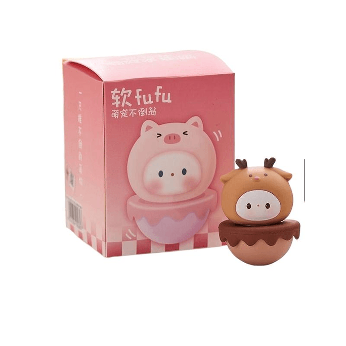 Desktop Doll Cute Handmade Desktop Tumbler Clear Deer 4.5cm*1 Pack