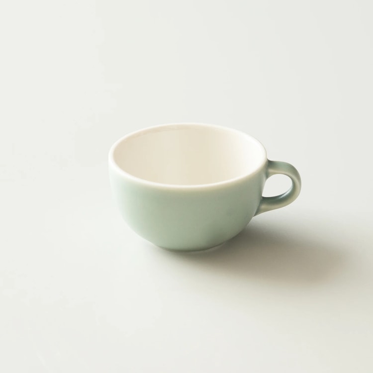 日本ORIGAMI 陶瓷咖啡杯拿铁杯拉花杯拉花比赛杯8oz 雾面绿色- 亚米
