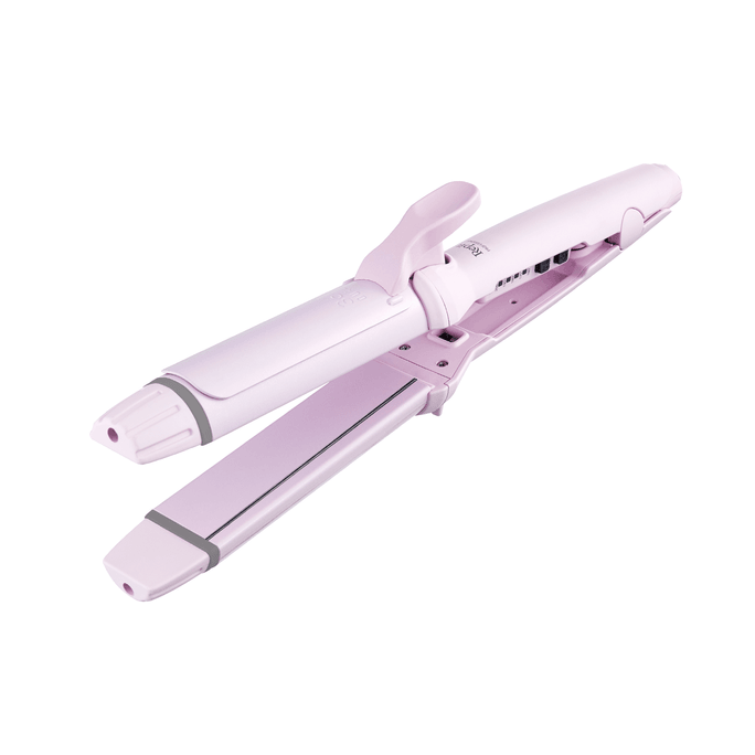 Professional 2-in-1 Curl and Flat Iron Pink 1.5 inch 36mm 1 pc