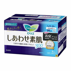 Laurier Shiawase Suhada Deodorant Plus Night Use with Wings [9 pieces]