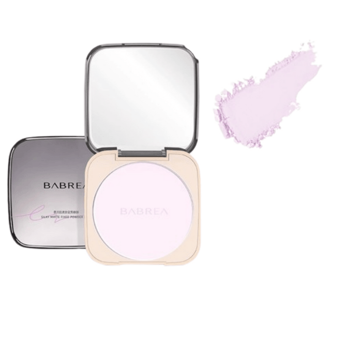 Oil Control Setting Powder No Makeup Removal Clear Brightening Velvet Mist Setting Powder Light Mist Purple 14.5g/box