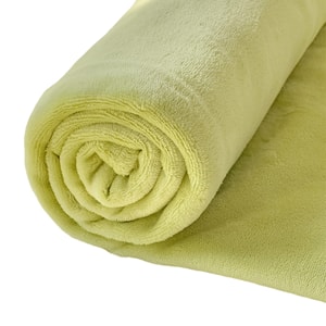 【中國直郵】 HSPM 加厚牛奶絨床單 冬季珊瑚絨法蘭絨加絨被單 豆綠床單 200x230cm 1件