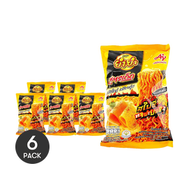 泰国YUMYUM养养 Sood-Ded 泰式辣味三重芝士风味方便面 拌面 75g *6【6份超值装】【泰式夜市味】【芝士炸裂】【辣到上头】