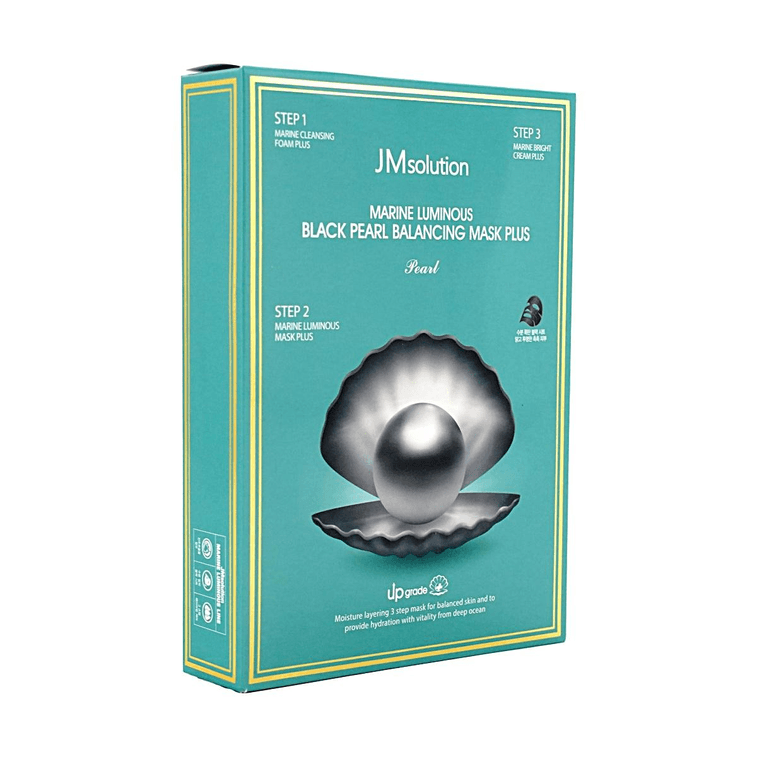 韓國JM SOLUTION肌司研 海洋水光珍珠三步曲 黑珍珠平衡面膜 清潔平衡 美白補水 煥亮祛黃 10片入 3
