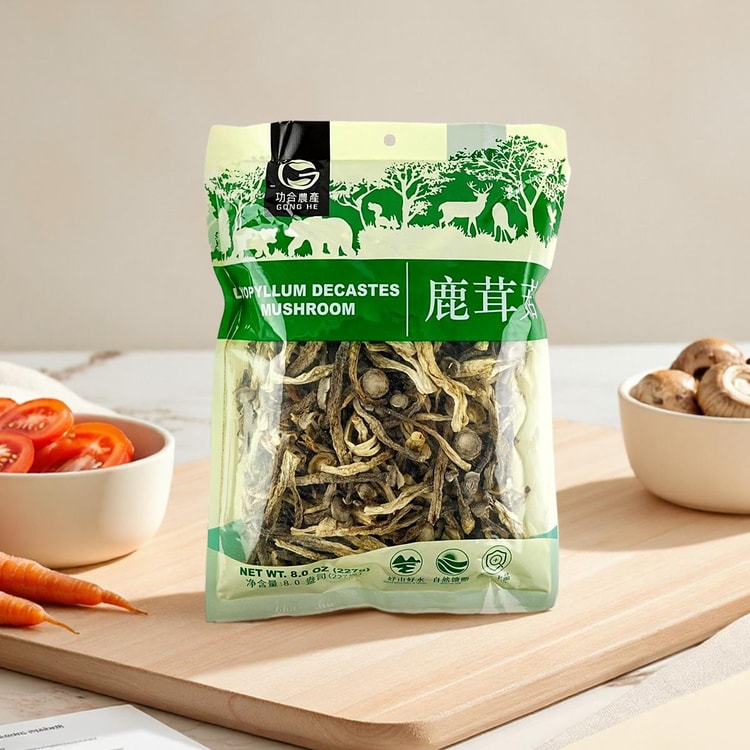 功合农产鹿茸菇227g【菌菇蘑菇干货煲汤涮火锅】 - 亚米
