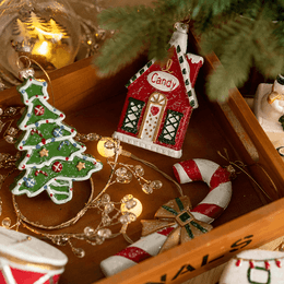 聖誕樹掛飾裝飾品掛飾 聖誕小掛飾掛飾品 節慶場景DIY 一組3個裝