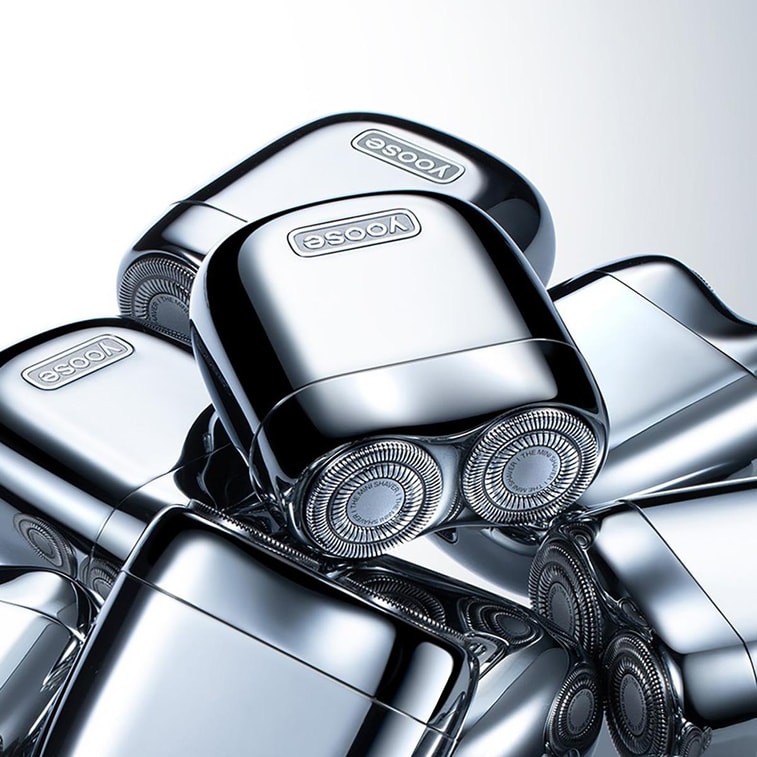 남성용 트렌디한 휴대용 합금 전기 면도기, 완전 방수, 미니 면도기 2.0 전기 도금 실버 【WANG YIBO의 선택】 5