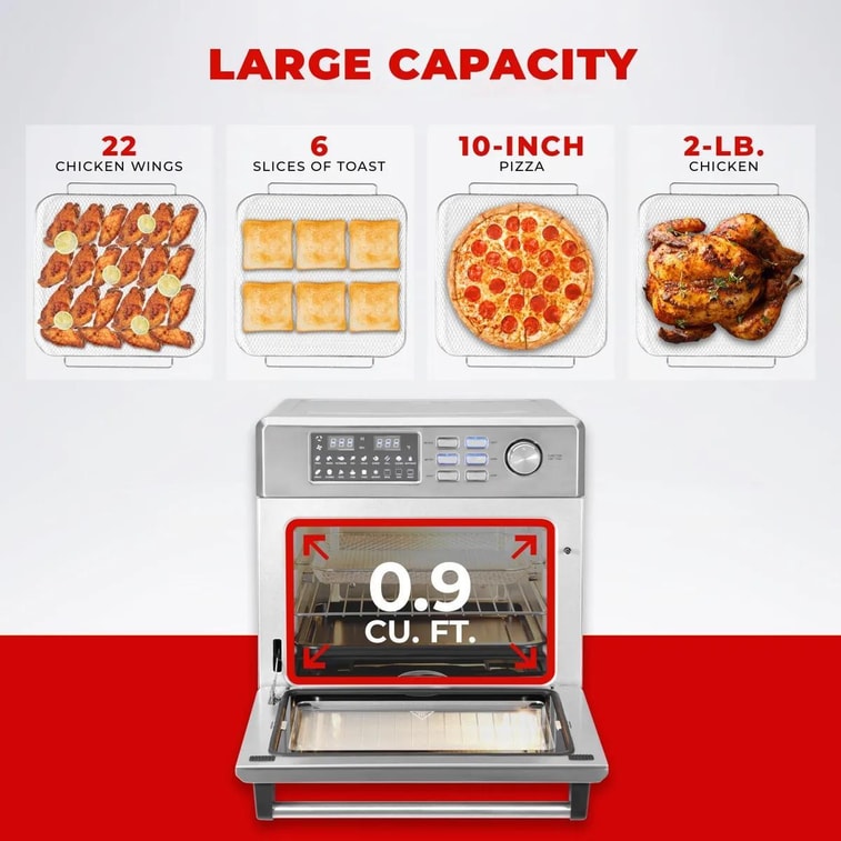 Countertop Convection Air Fryer Oven Stainless Steel 26L CAFO-A2601S 6-in-1 Multi-Functional 4