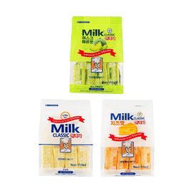 Rice Cracker ,3 Flavor Value Combo , 8.46oz *3 【Cheese &  Melon & Milk】 【Non Fried】【Korea Trendy】