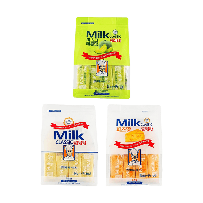 우유맛 쌀과자 240g (8.46oz)【튀기지 않음】【한국 트렌드】