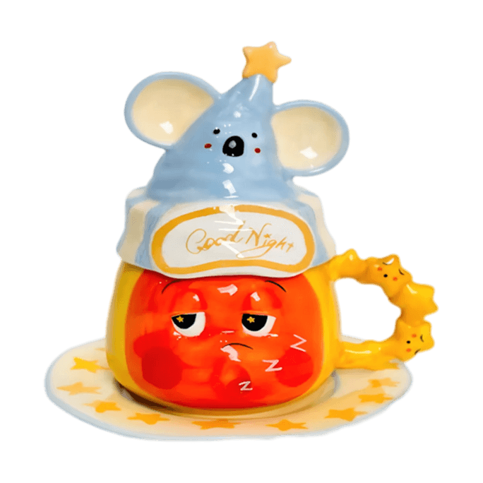 Twinkle Twinkle Koala Mug Set with Lid, 13.5 fl oz