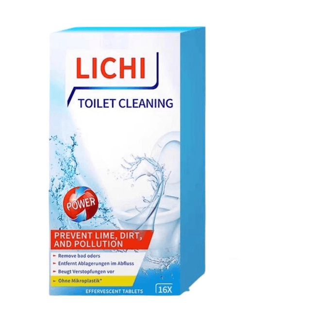 Toilet Cleaning Effervescent Tablets From Germany, Odor Removing, And Fragrance Retention. 16 Pills * 1 Box