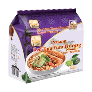 MyKuali Penang Red Tom Yum Goong Instant Noodle 4 small packs