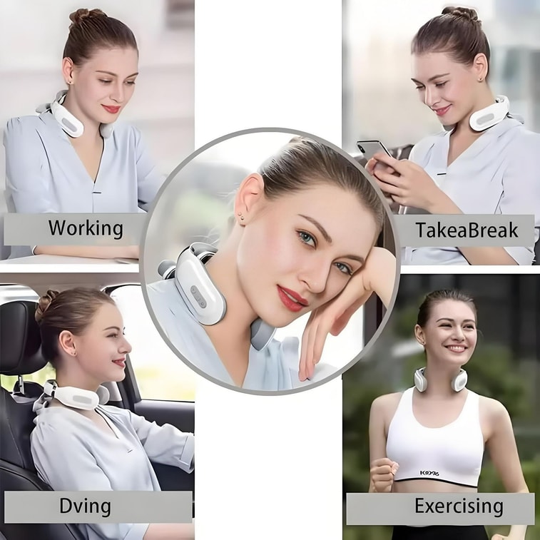 Neck Massager with Heat - Deep Muscle Activation, 6 Modes, 15 Intensities, Hands-Free, Ergonomic Design, Quiet Relaxation 4