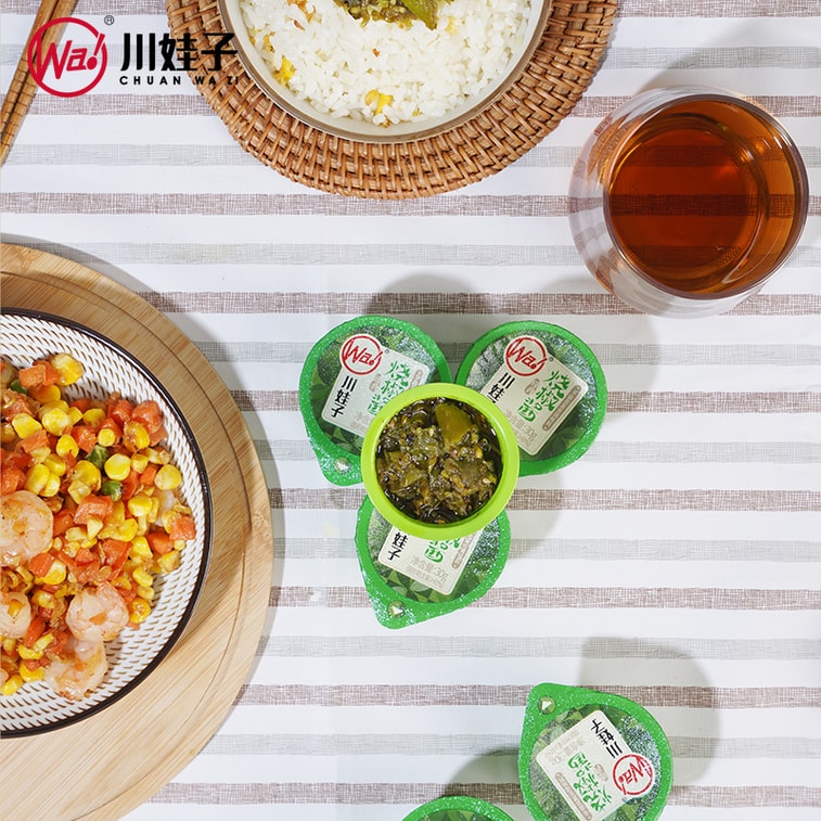 川娃子 【四川特产 实惠10杯装】烧椒酱 炭烤蒜蓉剁椒【独立小杯装 方便干净不脏手】 拌饭酱拌面酱辣椒酱香辣拌饭酱炭烧青椒酱便携 30g*10袋共300克 4