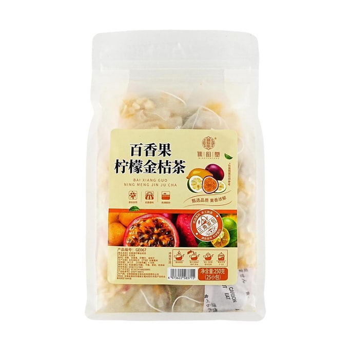 Passion Fruit Lemon Kumquat Tea Bag, 25 bags 8.81 oz【Caffeine-Free】