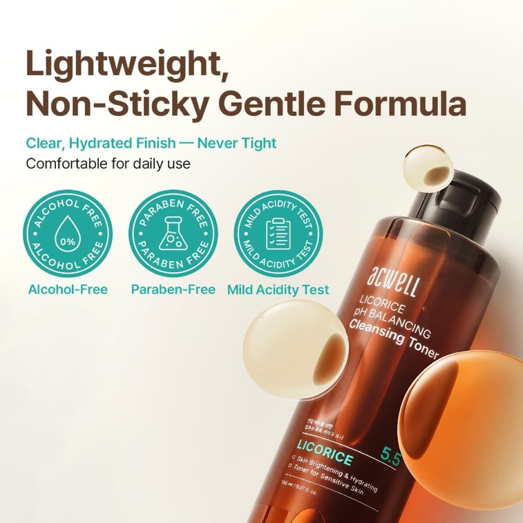 韩国 Acwell 艾珂薇 甘草舒缓平衡爽肤水 150ml 5
