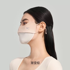 VVC 防晒口罩夏季女防紫外线高颜值轻薄透气骑行防护遮阳冰丝面罩 渐变棕 一个装