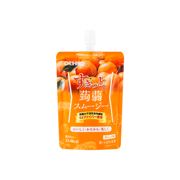 商品详情 - 日本ORIHIRO 蒟蒻可吸果冻爽 香橙萄口味 130g - image  0