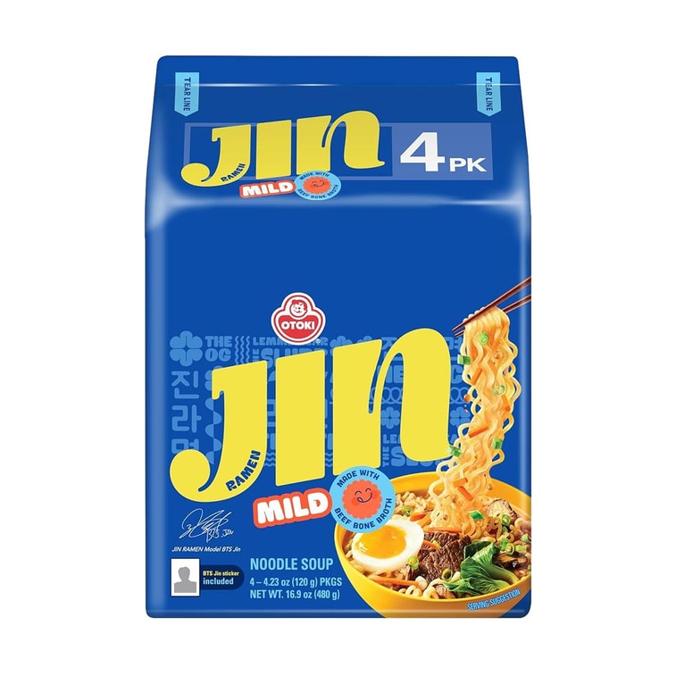 韩国OTTOGI / OTOKI不倒翁 微辣味 4包入 480g【韩国国民泡面】新老包装随机发 3