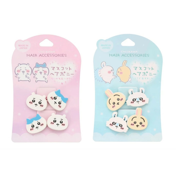 Chiikawa Momonga Hair Accessories Hair Pony 2 Colors 4 Pieces