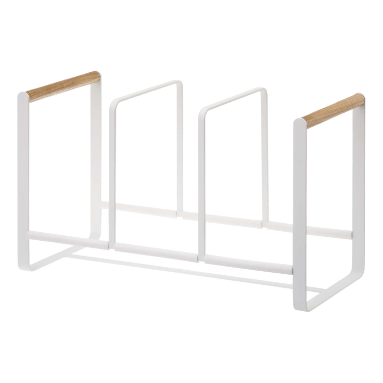 Vertical Plate Organizer - Steel + Wood 1 piece 5