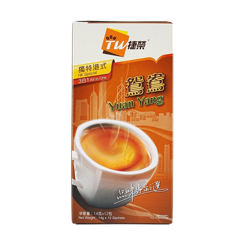 香港TIST WING捷荣 港式3合1鸳鸯奶茶 12包入 168g