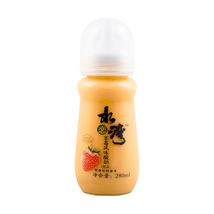 Strawberry Yogurt Drink - Fun Baby Bottle Lid 280ml