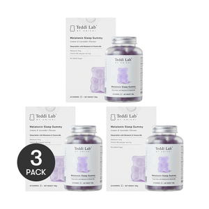 [홍콩에서 직접 우편 발송] 호주 유니치 멜라토닌 수면 젤리베어 60캡슐 × 3병 무설탕 저지방 라벤더 레몬맛 독립적인 수면을 위한 과학적인 사이클팩 3병