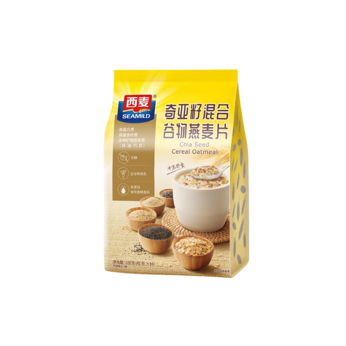 Chia Seed Mixed Grain Oatmeal 630g (45g*14)*12 Bags