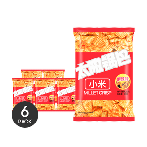 太阳 小米锅巴 麻辣味 50g *6【6份超值装】【童年怀旧经典零食】【陕西特产】