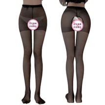 페이무 노테이프 시스루 팬티스타킹, 블랙 스타킹, 한 켤레