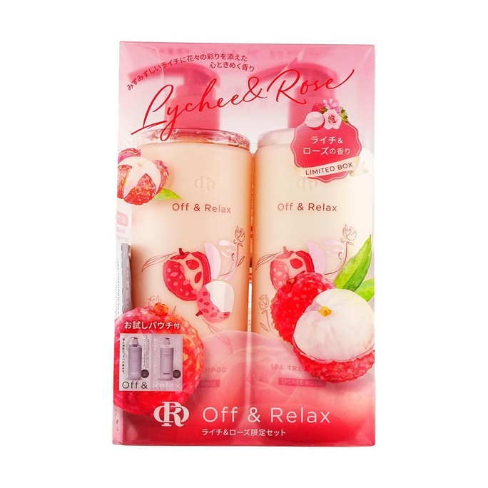 Spa Shampoo + Treatment Set, 15.55 fl.oz.*2【Lychee & Rose Limited Edition】