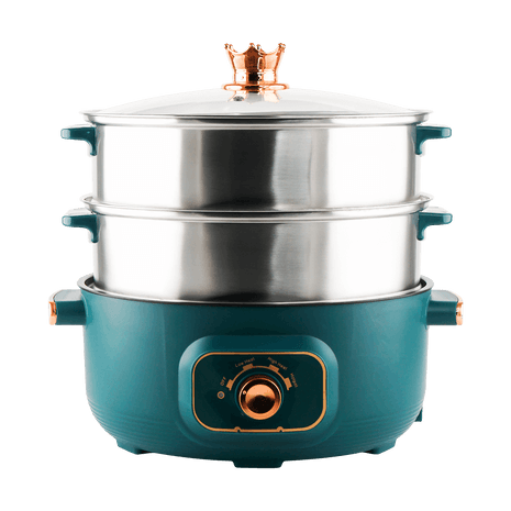 Get Vegas Hot Pot Multifunction Steam and Cooking Pot 26cm, Random Color  Delivered