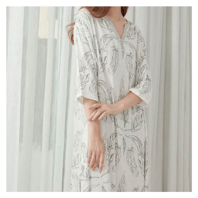 Nest Designs レディース バンブーファイバー ドリームナイトガウン フェザーホワイト Mサイズ 3