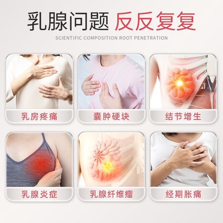 Breast Patch Breast Lump Pain Patch Breast Care Hot Patch 4pcs/box 3