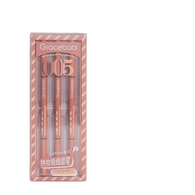 Hold Makeup Extremely Fine Eyebrow Pencil Nature Does Not Faint Fan 6*11Cm Grey Brown 3  *1 Piece