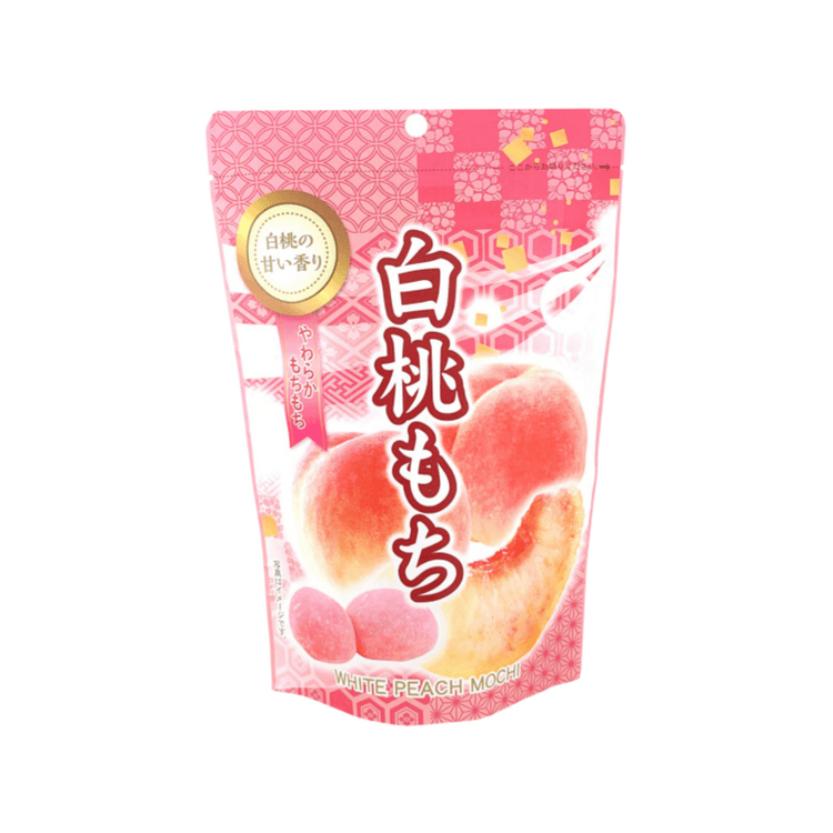 かきぶちももの　ファニーマフ　ホワイト Fragrant White Peach Flavor Soft Mochi 130g - Yami.com