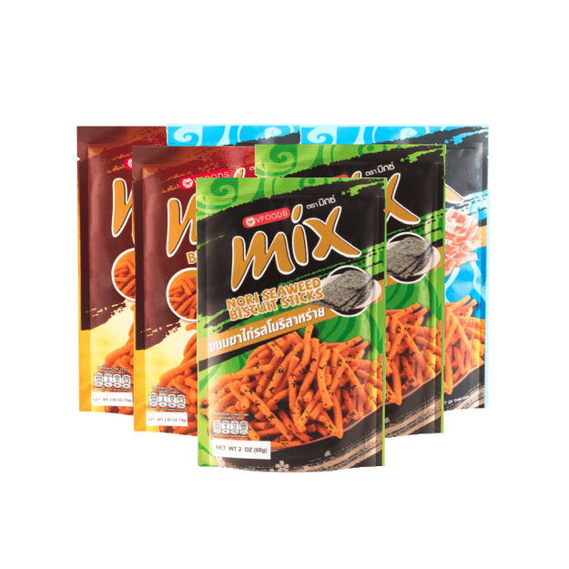 【Value Pack】MIX Biscuit Sticks Original Flavor 75g*2+Seaweed Flavor 75g ...