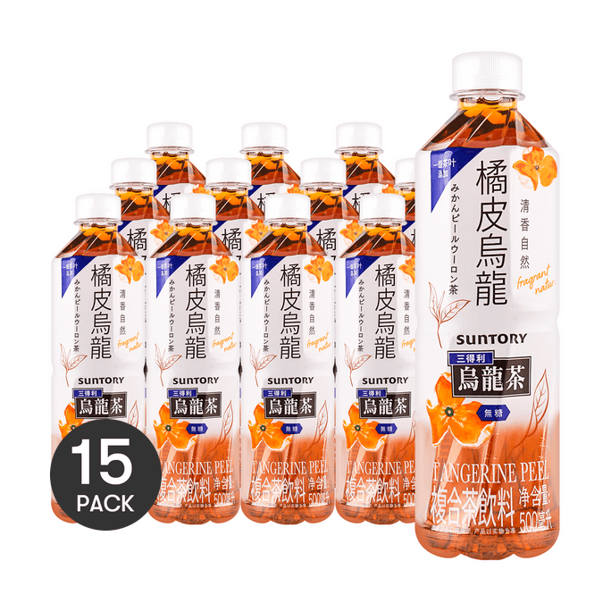 Mikan Tangerine Peel Oolong Tea, 16.9fl oz *15【15 Packs】