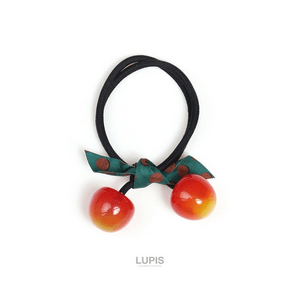 [일본 직배송] 루피스 도파민 과일 헤어 타이, 레드 체리 디자인 (1개)