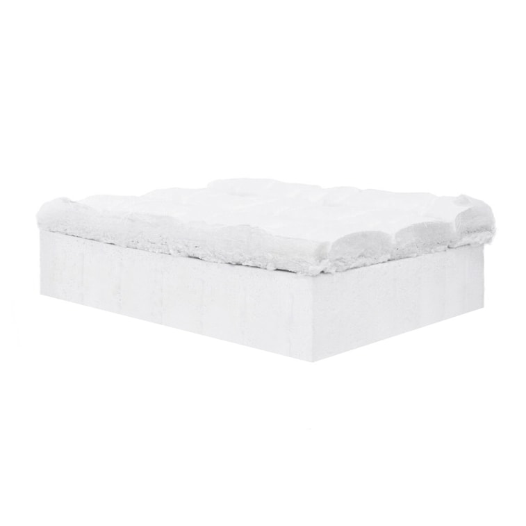 Latex Topper 3 Inch Organic Latex Cotton Wool Pad Pillowtop Soft Bed Comfort Sleep Dust Free(Twin) 3