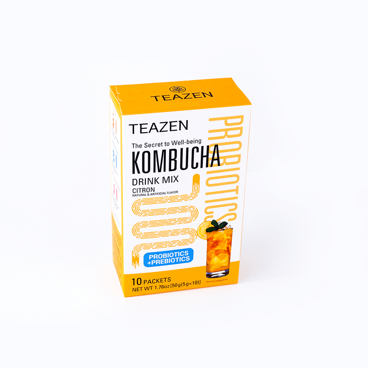 【BTSのお気に入り】シトロンコンブチャドリンクミックス - プロバイオティクス健康飲料、10袋入り* 1袋あたり0.17オンス 17