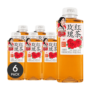 果子熟了 玫瑰红茶 无糖茶饮 500ml  *6【6份超值装】【0糖0脂0卡】【云南高原红玫瑰】