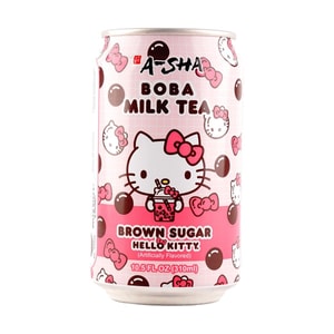 台湾阿舍食堂 HELLO KITTY 波霸奶茶 黑糖口味 310ml
