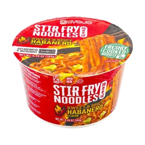Yakisoba - Stir Fry Noodles , Instant Noodle , Sweet & Spicy Habanero Flavor , 6.49 oz