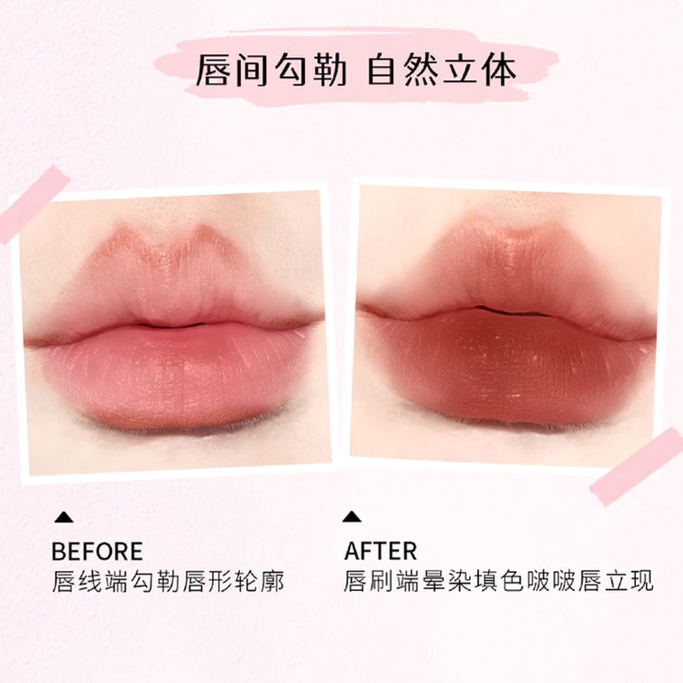 Oolong Milk Coffee Color Double-End Matte Lip Liner Single Stick, Fine Tip Outline Lips & Soft Brush Blend, 3 Muted Matte Shades, Smooth Non-Flaking For Beginner Plump Blurry Lip Makeup 4