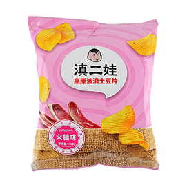 滇二娃 高原波浪土豆片火腿味 100g【高原原切】【酥脆鲜香】